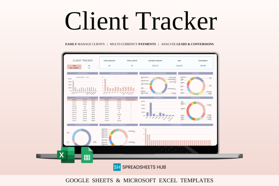 Client Tracker & Project Management Spreadsheet