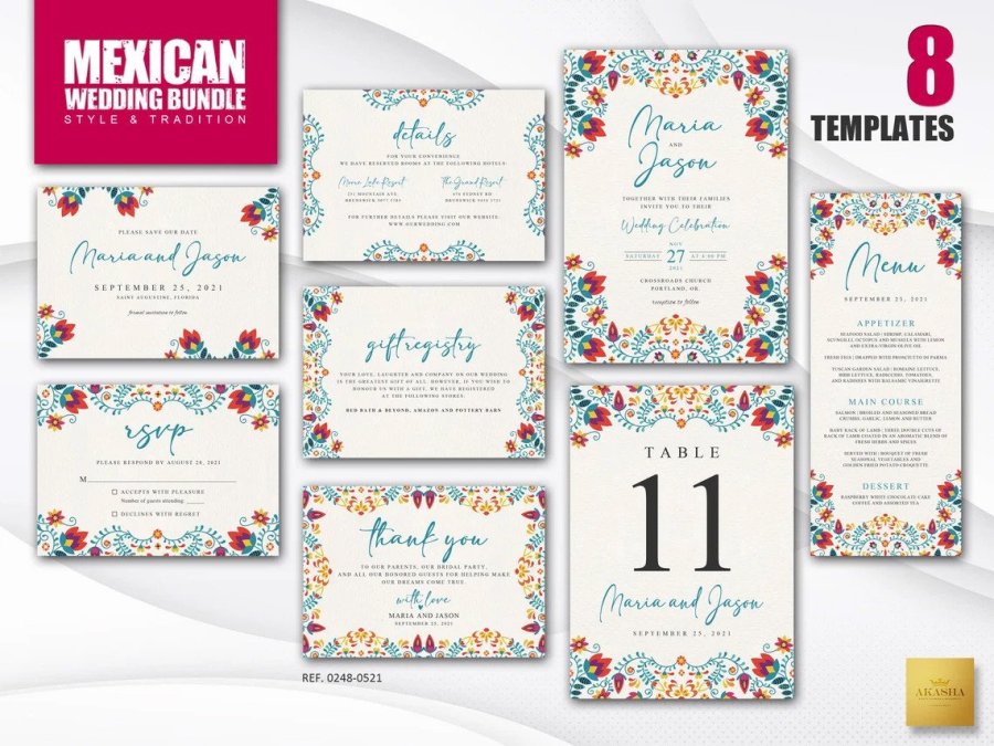 Mexican Wedding Template Bundle