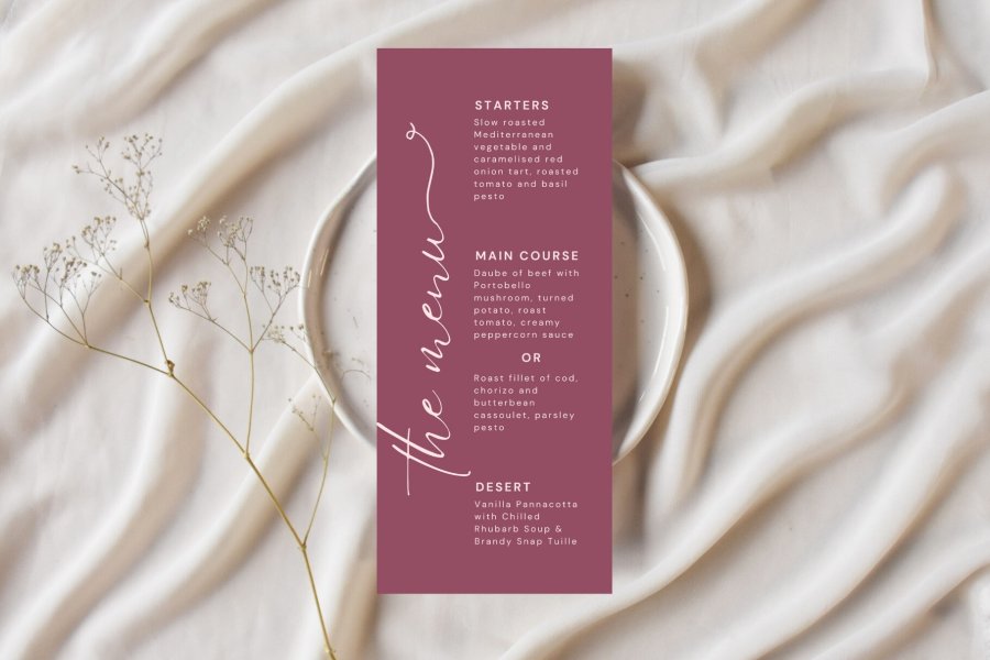 Canva Wedding Menu Templates