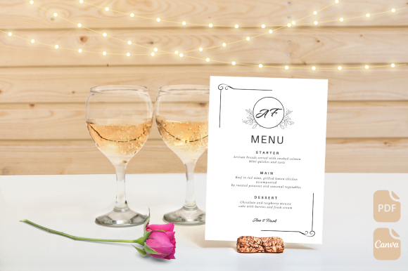 Elegant Customizable Wedding Menu Designs