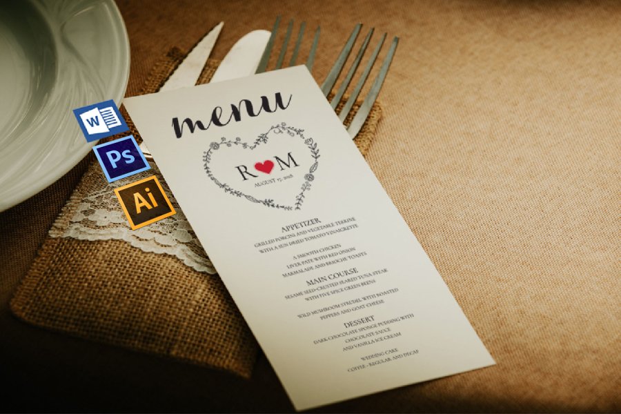 Elegant Wedding Menu Template