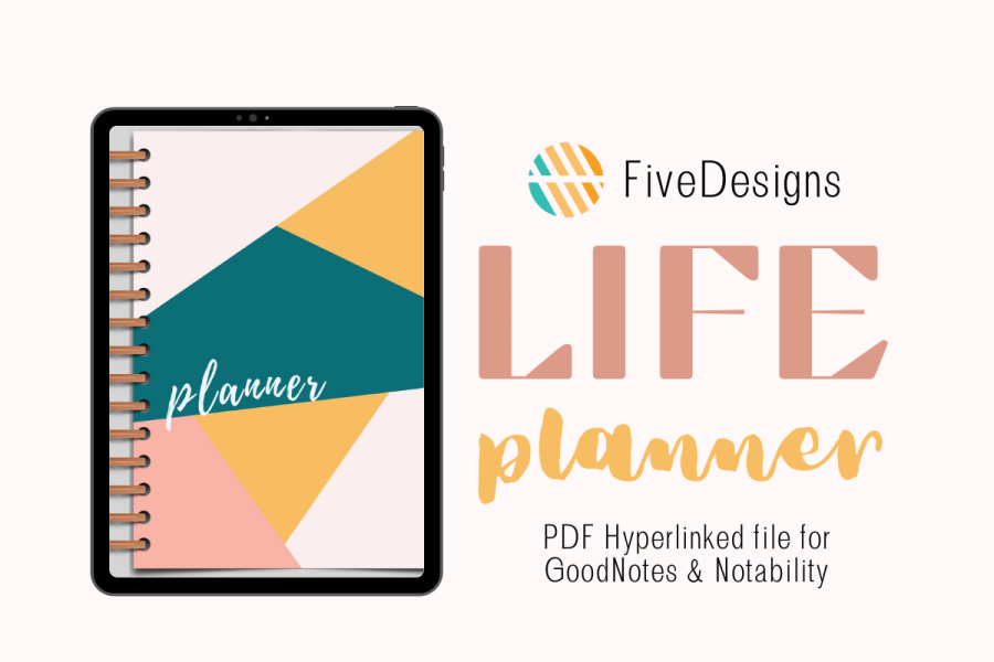 Boho Digital Life Planner with Hyperlinked Navigation