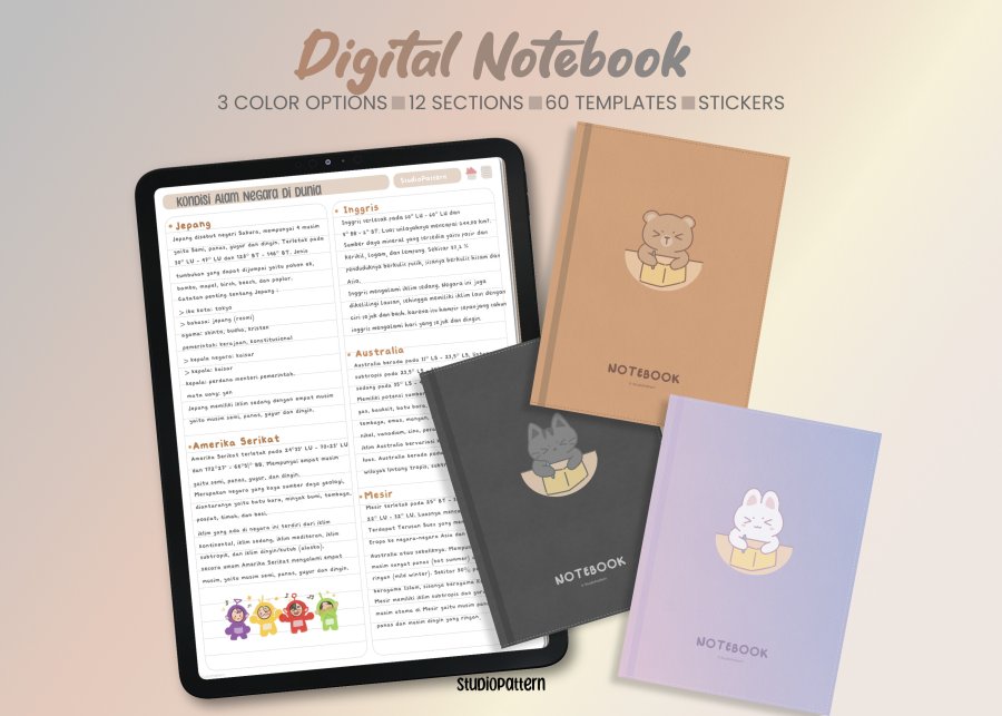 Cute Hyperlinked Digital Notebook