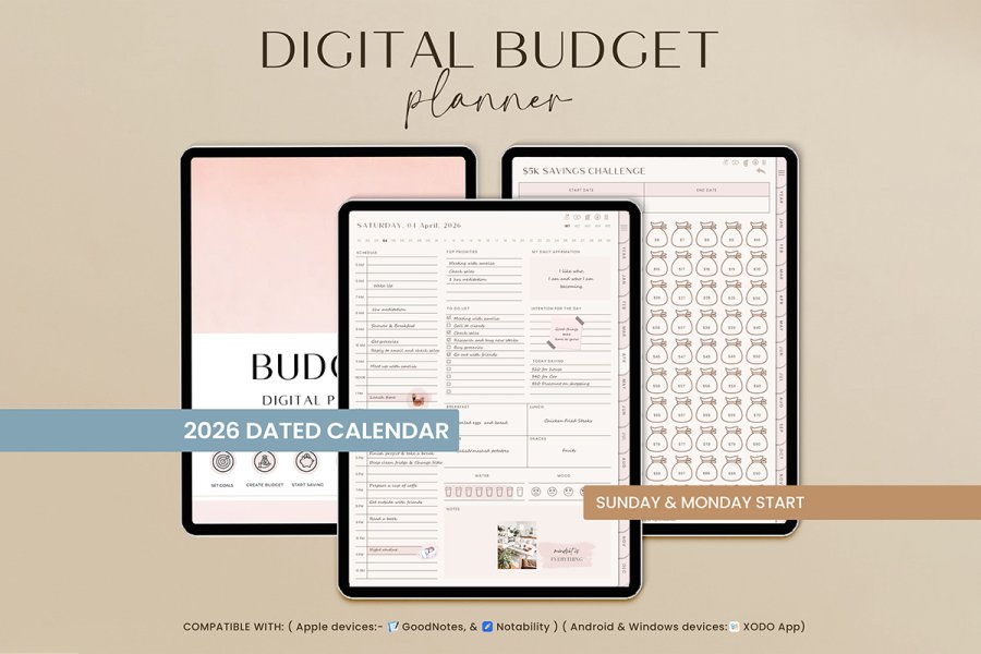 Minimal Budget Planner Digital Planner