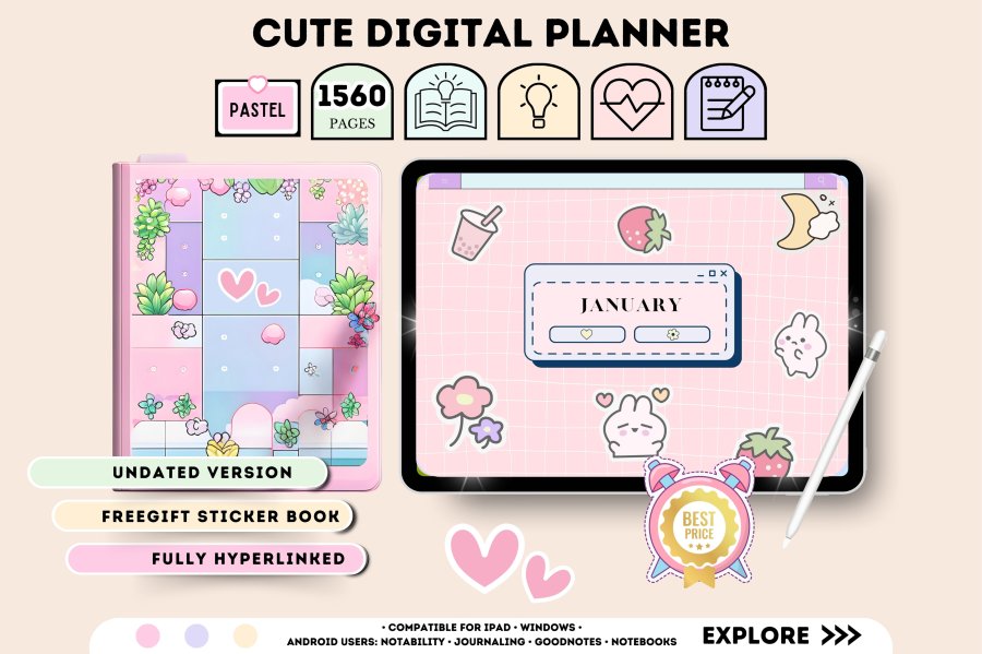 All-in-One Hyperlinked Digital Planner