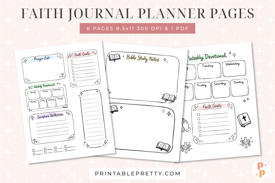 Faith Journal Planner Pages