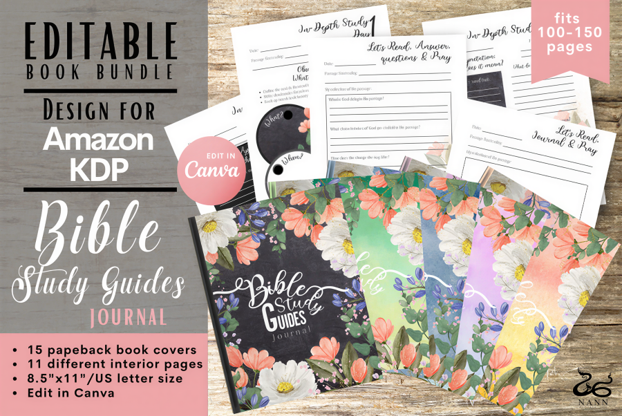 Bible Study Journal Template Bundle