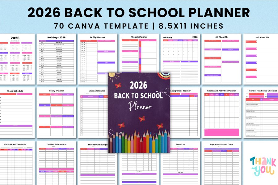 2026 Back to School Planner for Canva