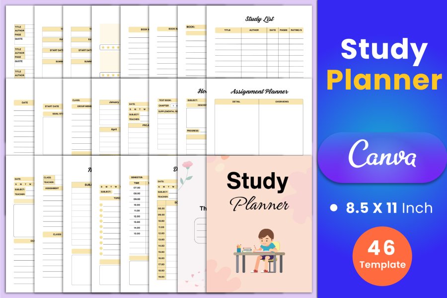 Study Planner Canva Interior