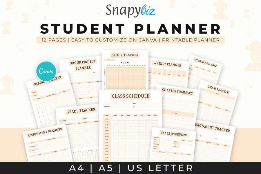 Printable Student Planner Bundle