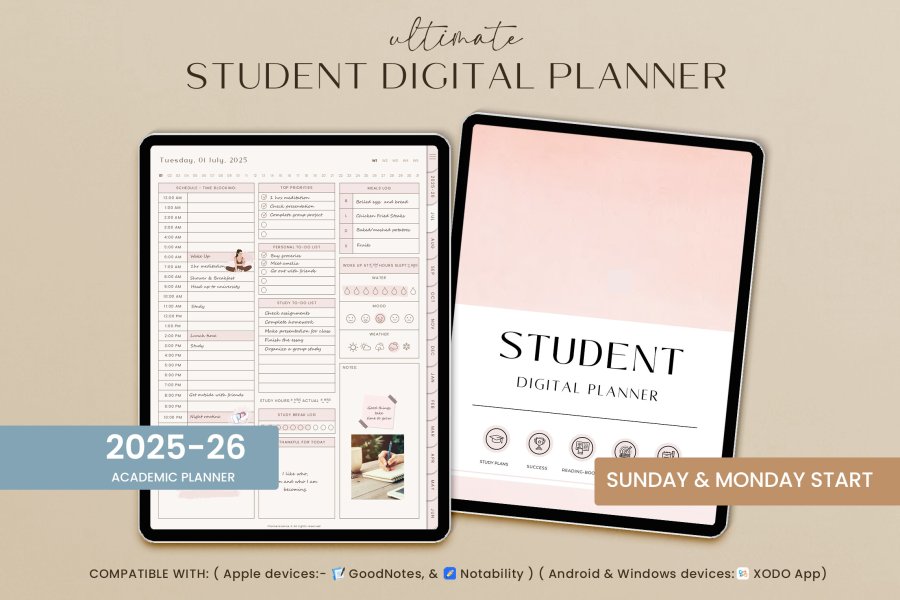 Digital Student Academic Planner for iPad