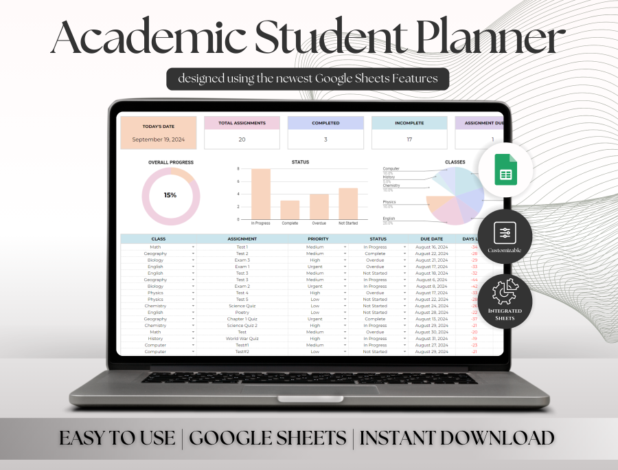 Academic Student Planner and Assignment Tracker