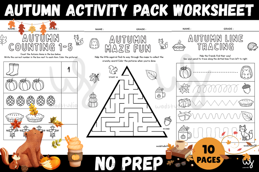 Autumn Activity Pack Worksheets
