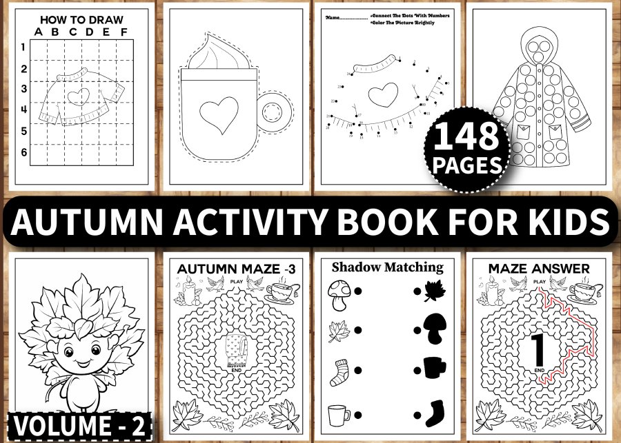 Autumn Activity Book for Kids
