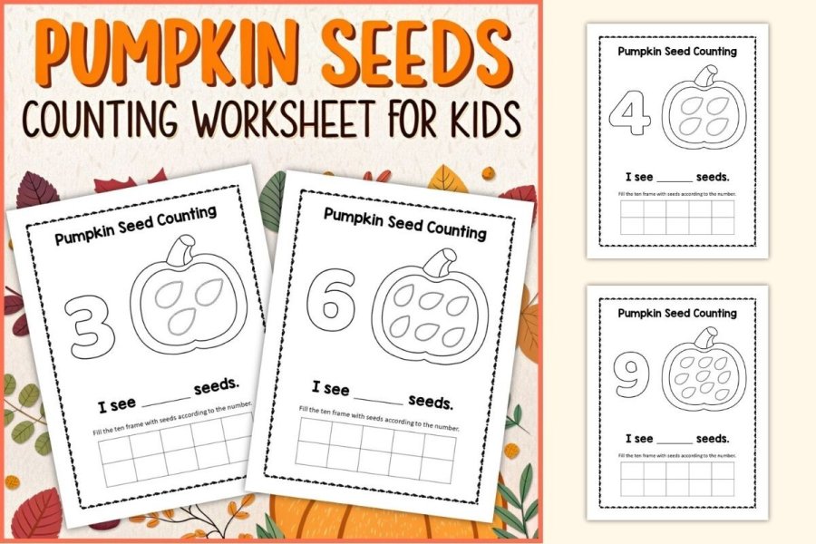 Pumpkin Seed Counting Worksheet