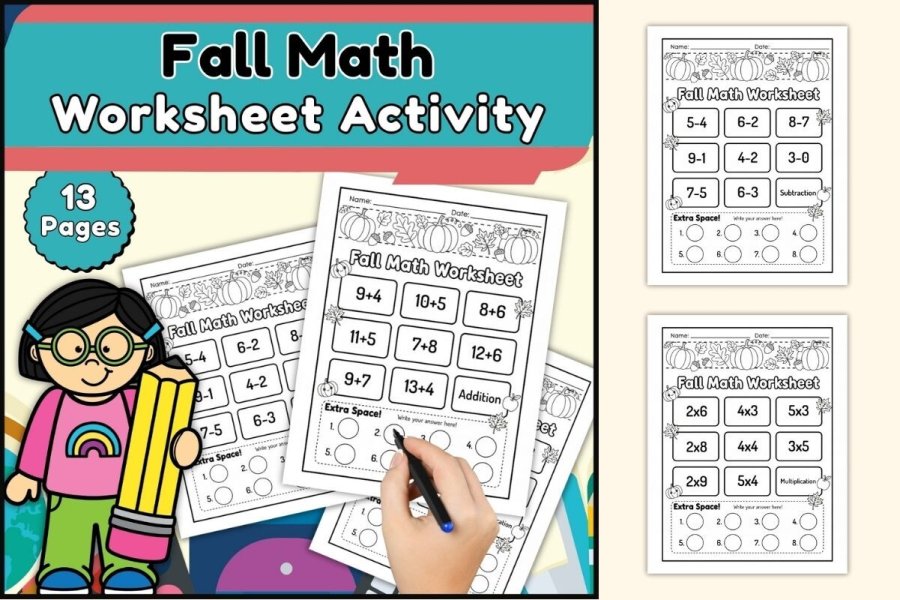 Autumn Math Worksheets