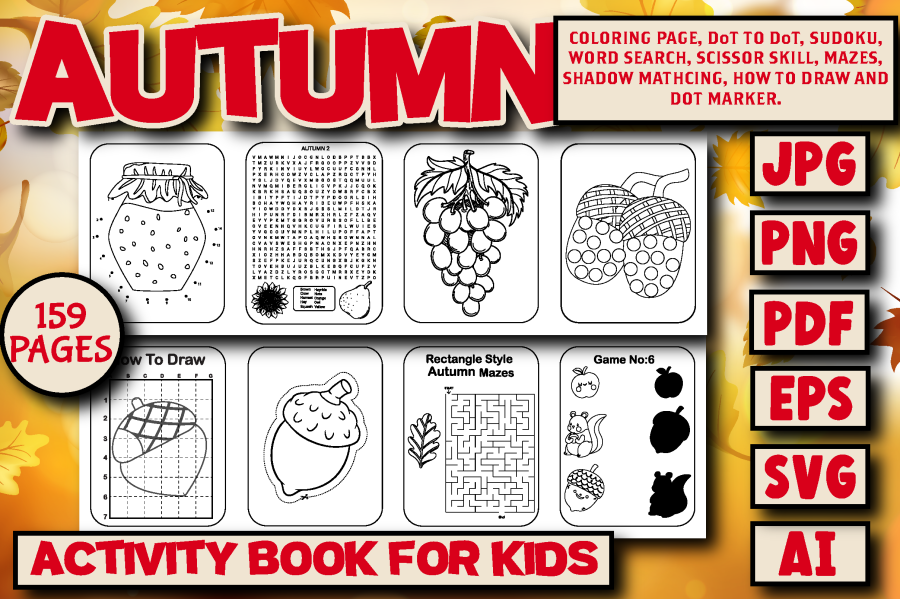 Autumn Activity Book for Kids