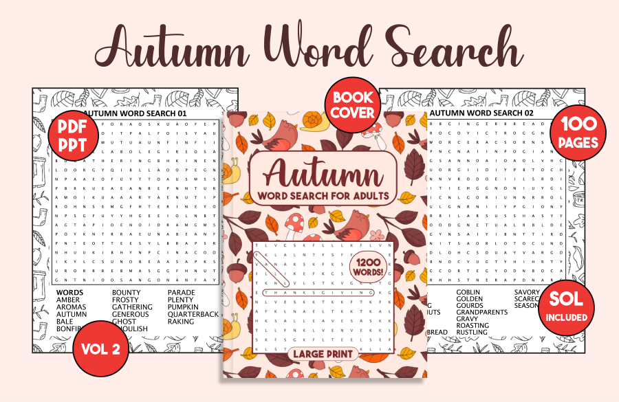 Autumn Word Search Puzzle Book