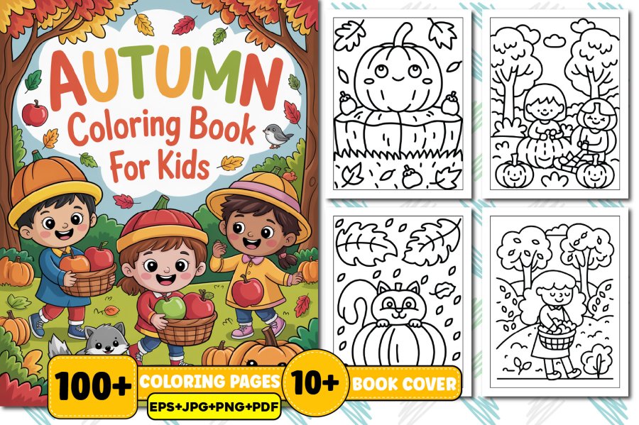 Autumn Coloring Book for Kids