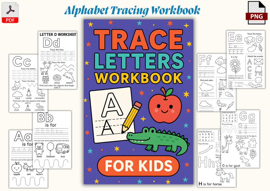 Alphabet Tracing Workbook for Kids