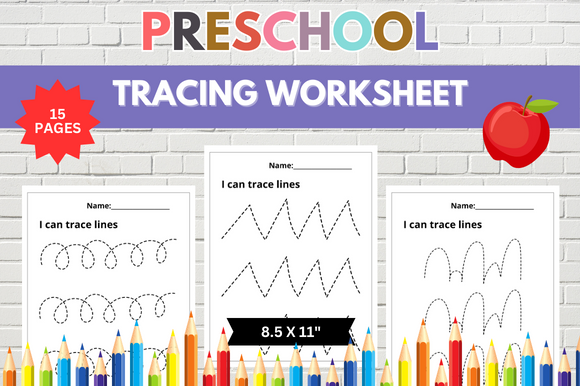 Tracing Lines Worksheet Pack
