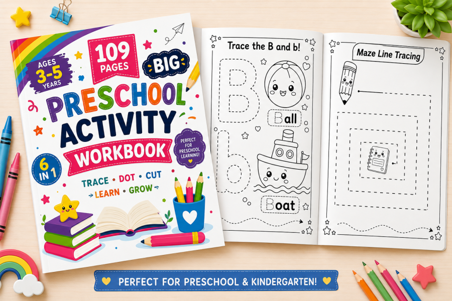 Big Preschool Activity Workbook