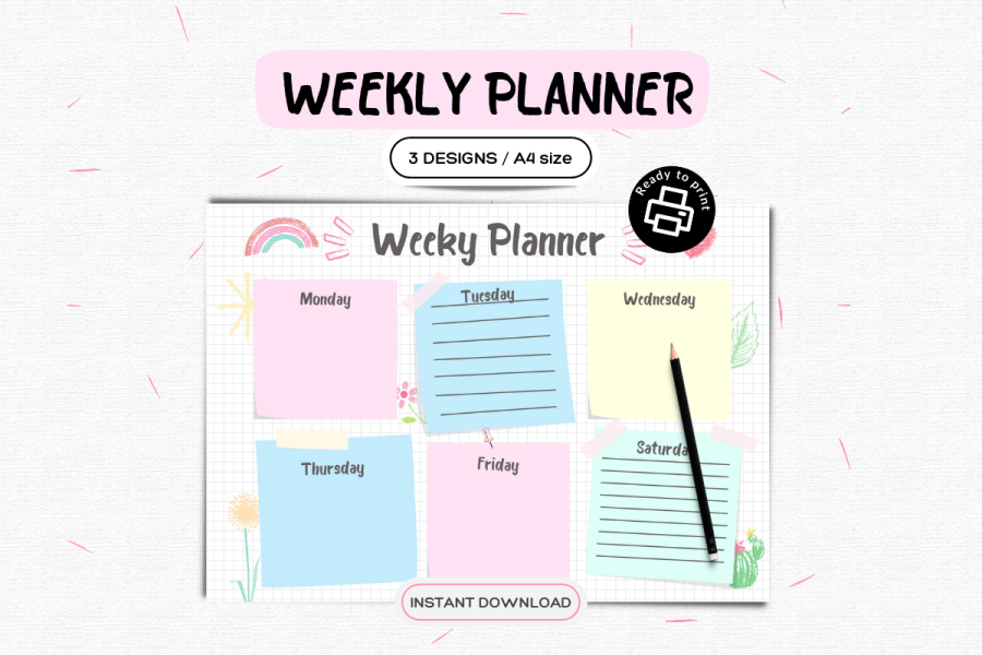 Cute Weekly Planner Printable