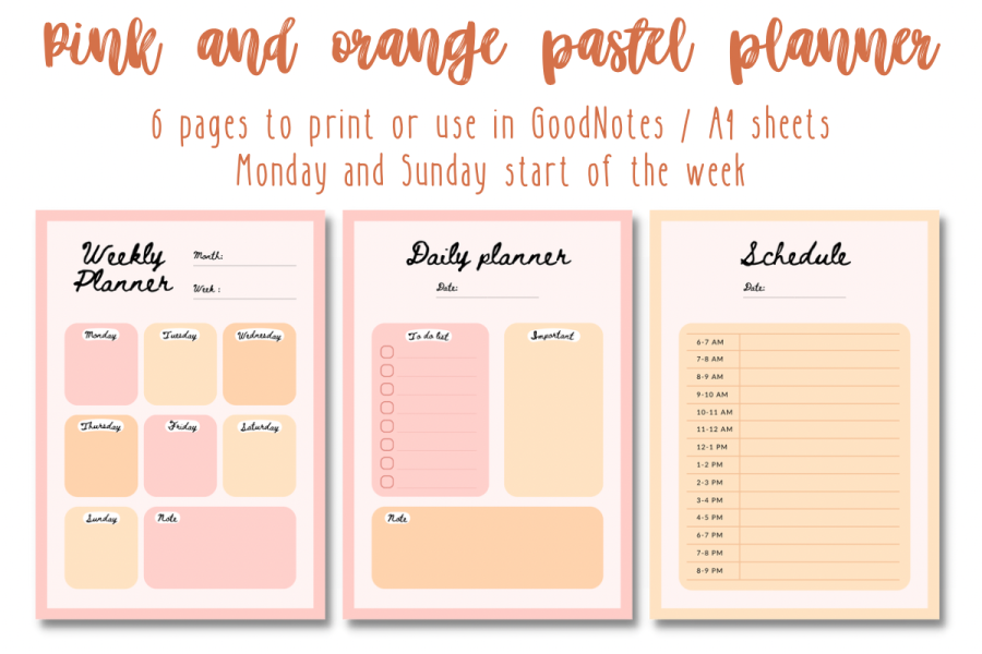 Pastel Planner Set