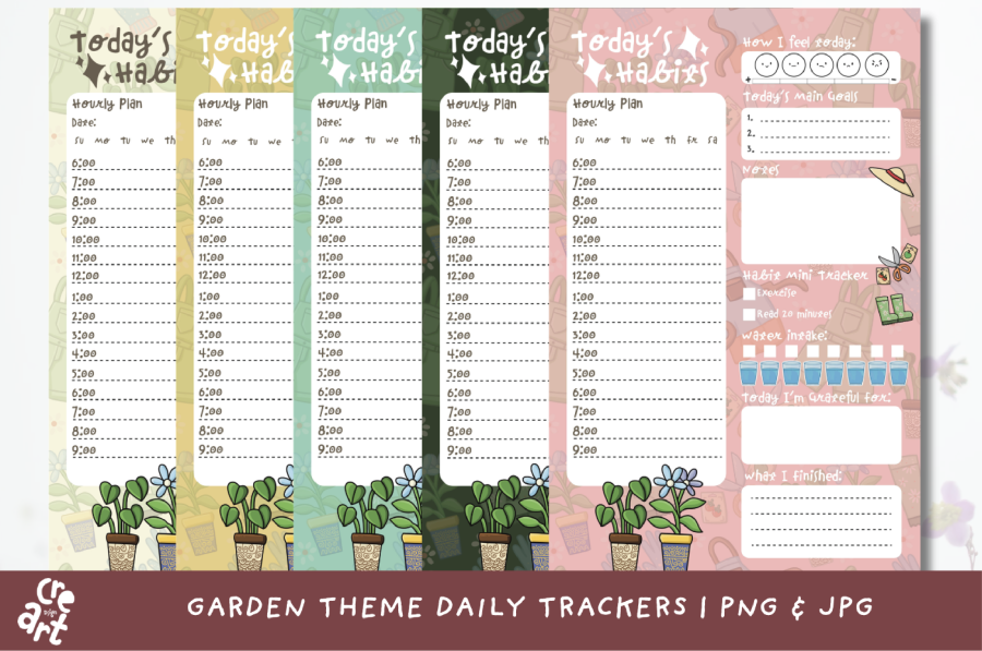 Garden Theme Daily Habit Tracker