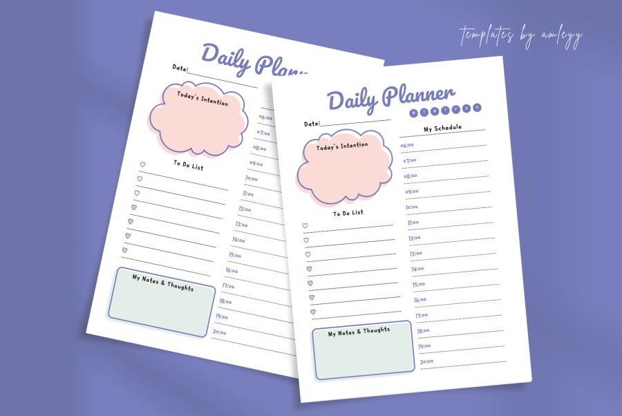 Pastel Daily Planner Canva Template