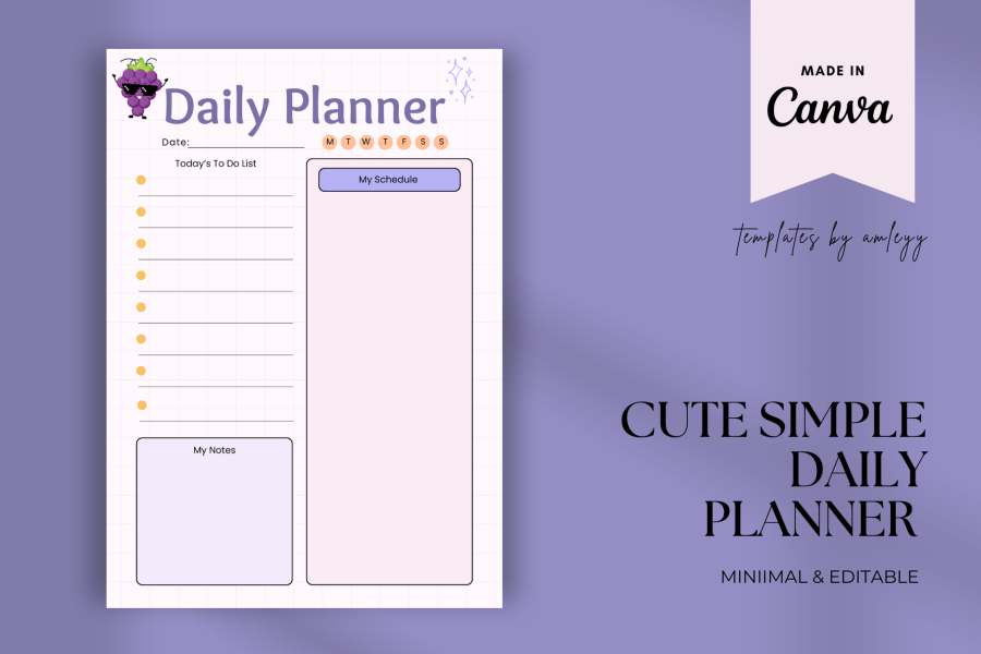 Cute Simple Daily Planner