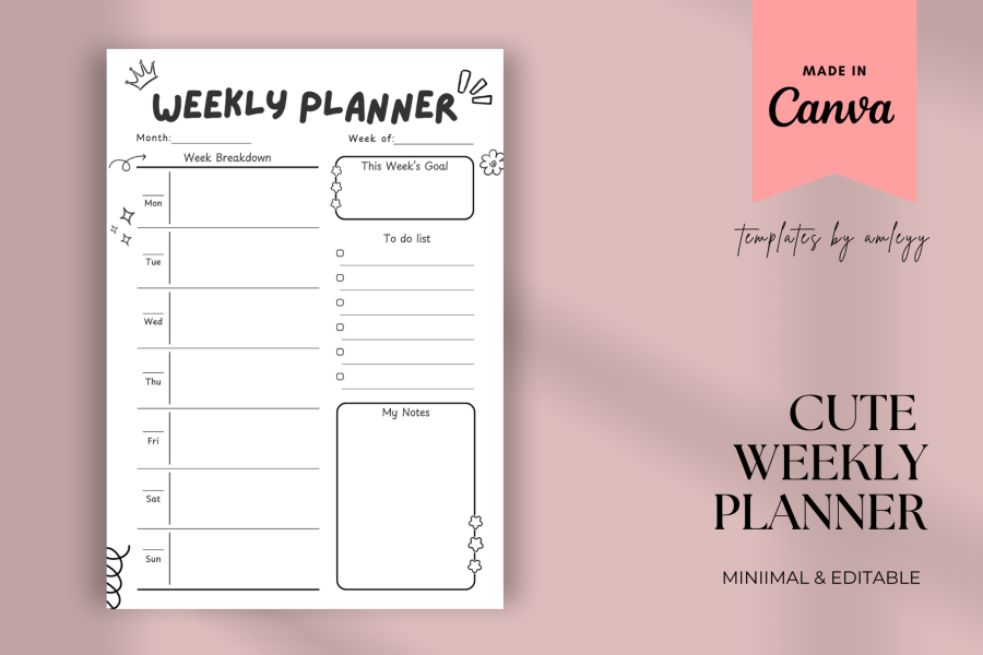 Cute Weekly Planner
