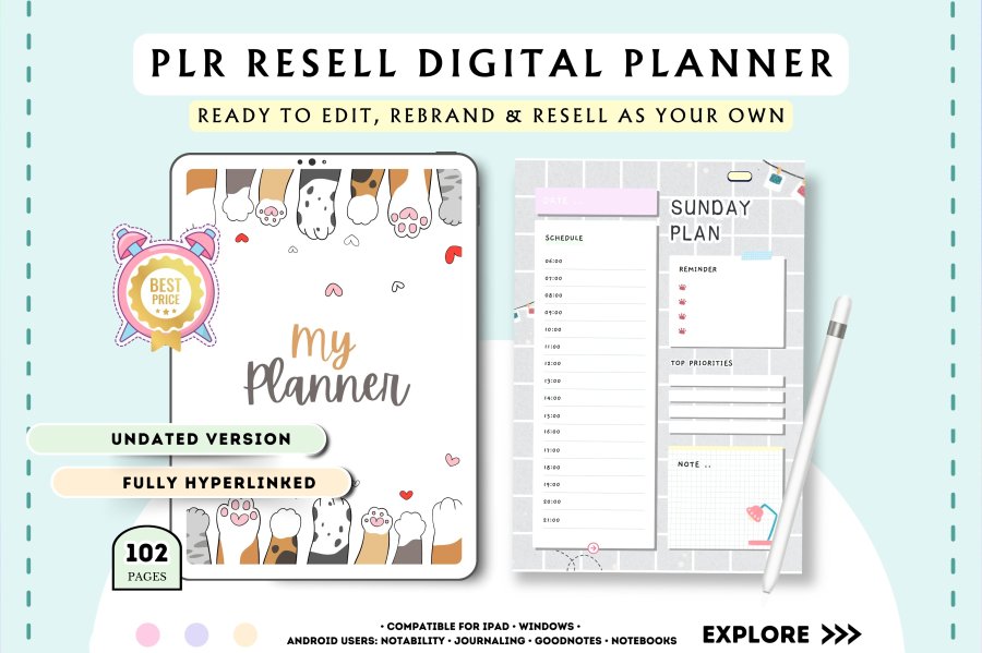 Cute Digital Planner Template