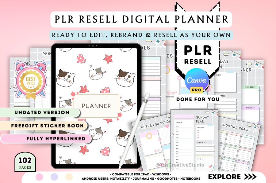 Cute Cat Digital Planner