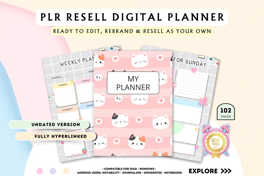 Hyperlinked Digital Planner Template