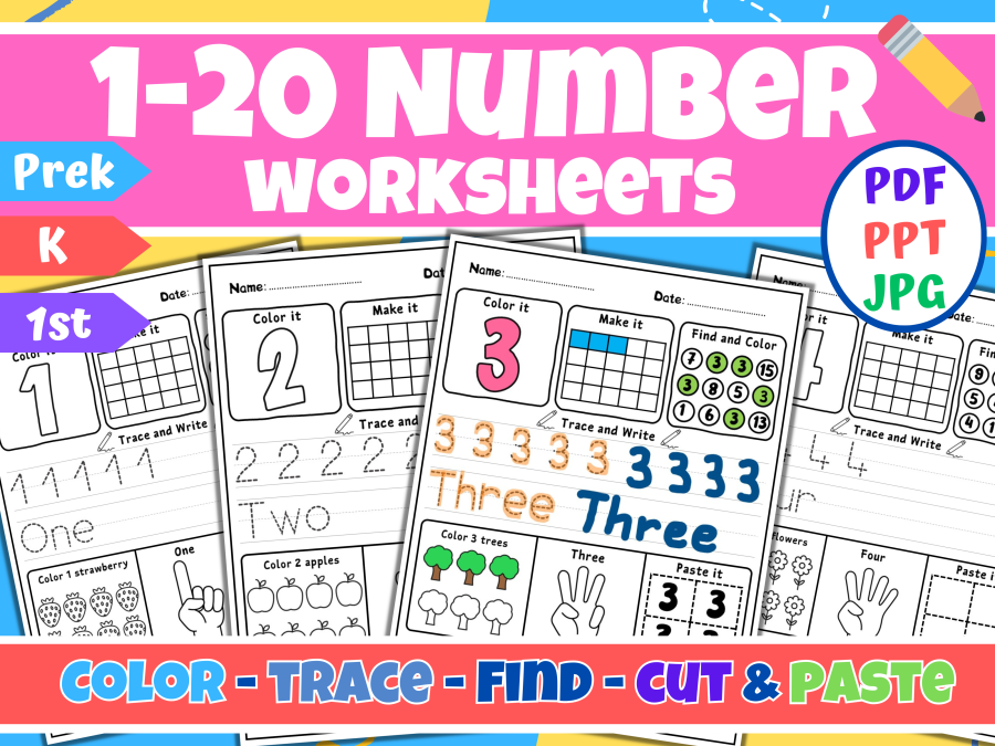 1-20 Number Worksheets