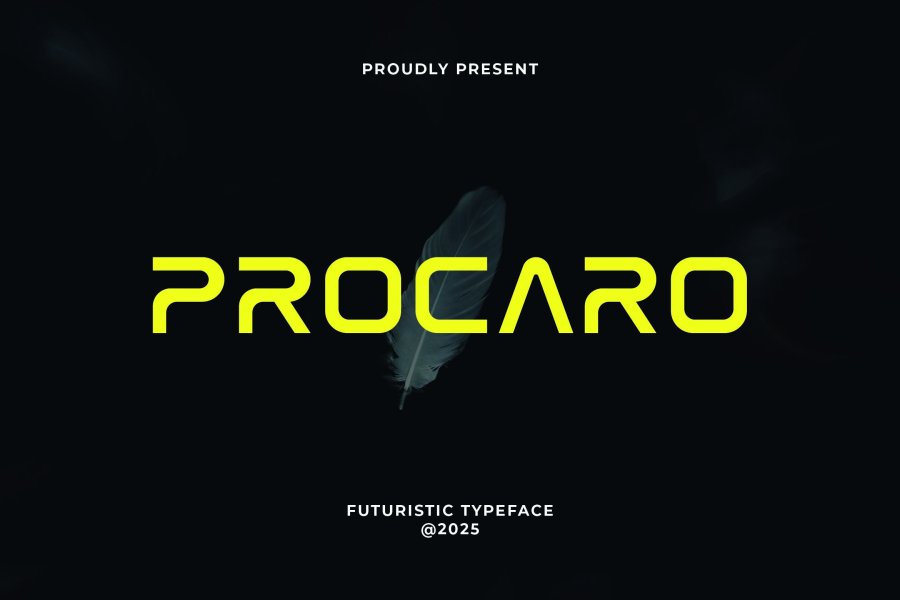 Procaro Geometric Tech Font