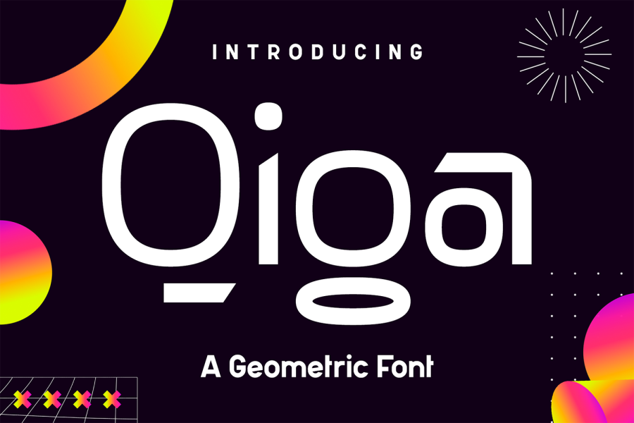Qiga Geometric Display Font