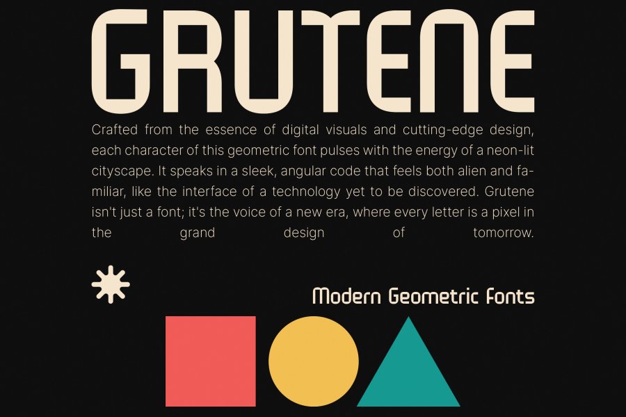 Grutene Geometric Font