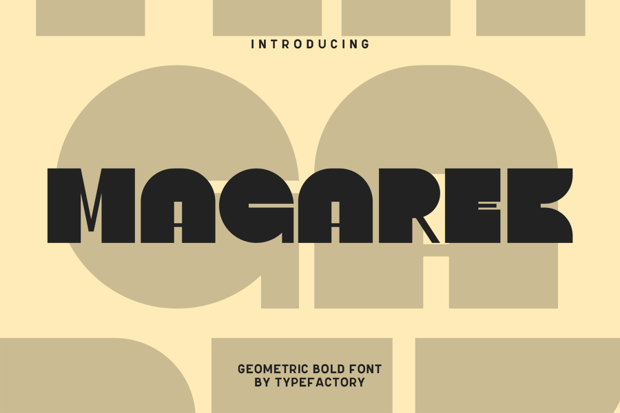 Magarek Retro Geometric Display Font