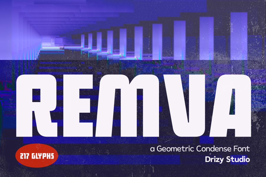 Remva Geometric Condensed Font