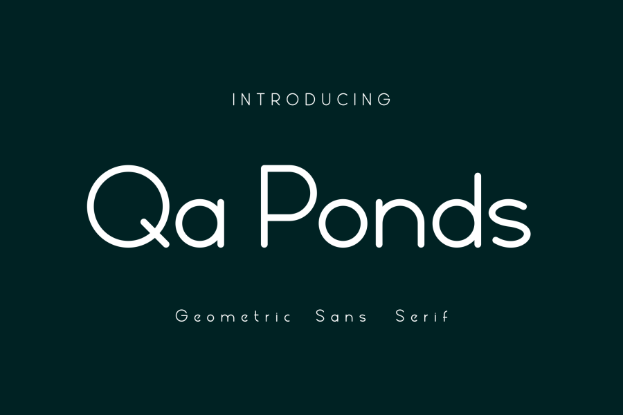 Qa Ponds Geometric Sans Serif Font