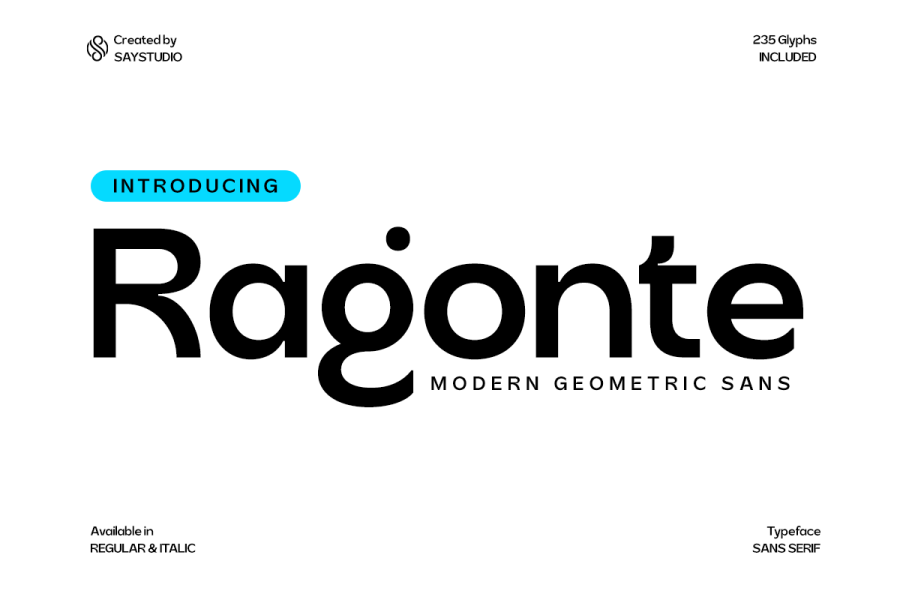Ragonte Futuristic Geometric Sans Serif