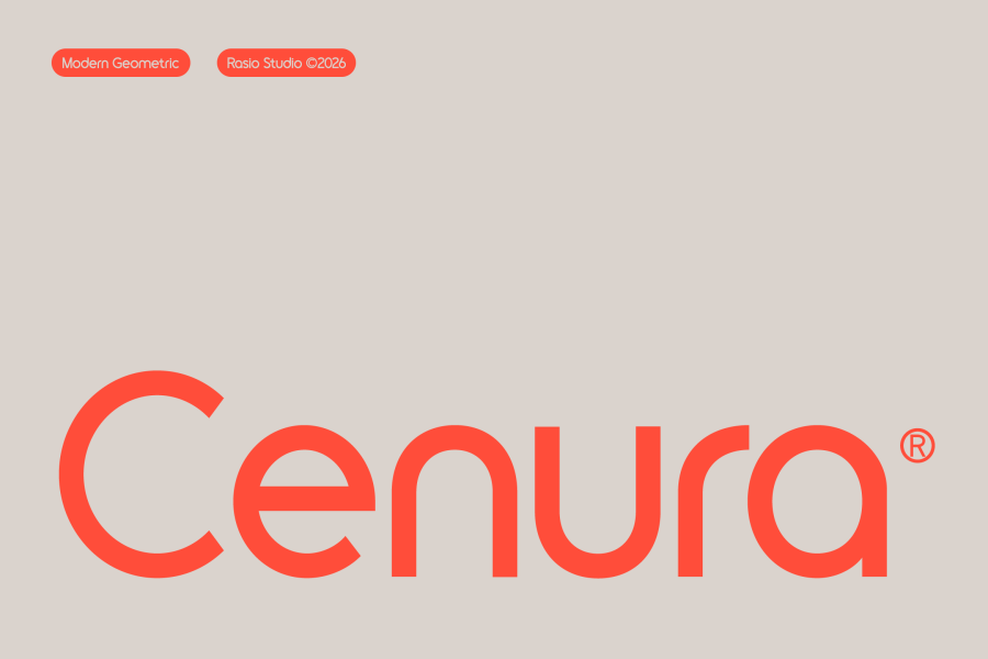 Cenura Geometric Sans Serif Font