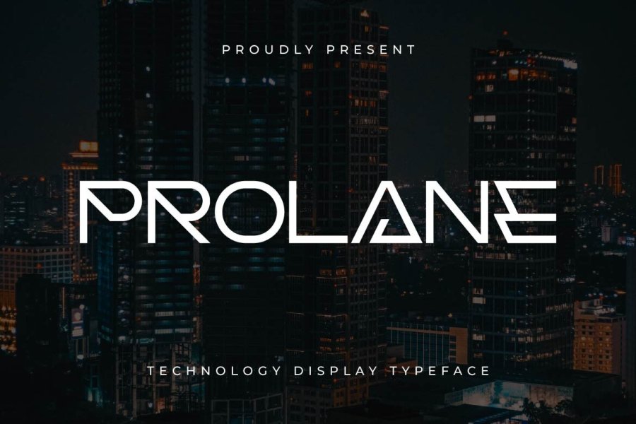 Prolane Geometric Display Font