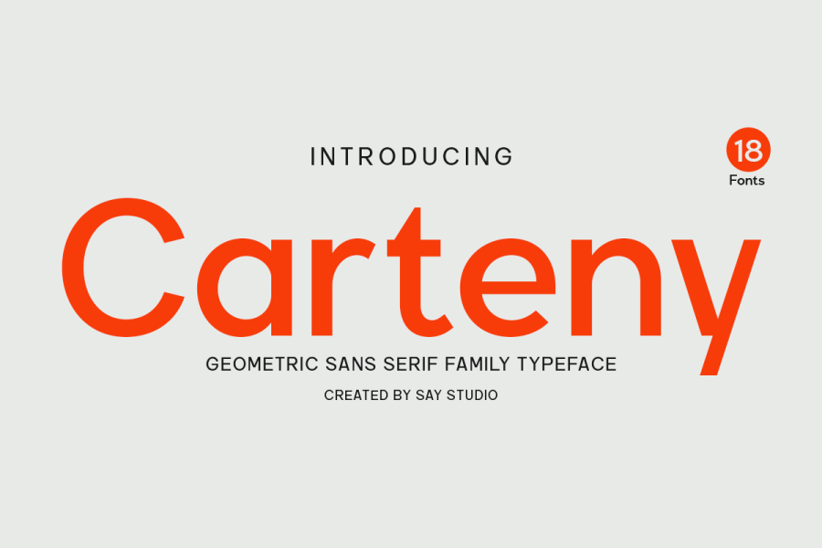 Carteny Geometric Sans Font Family