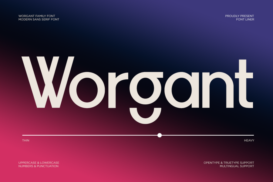 Worgant Geometric Sans Serif Font