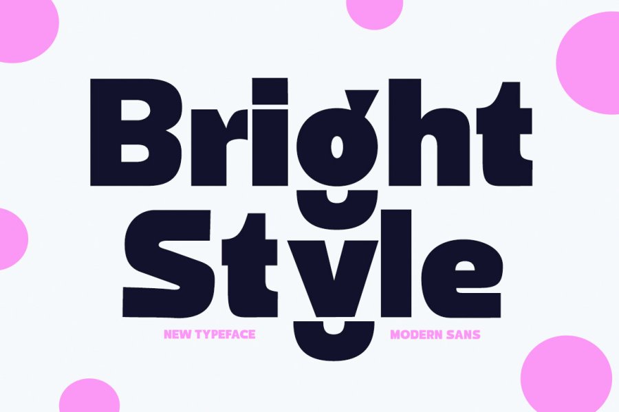 Bright Style Modern Bold Sans Typeface