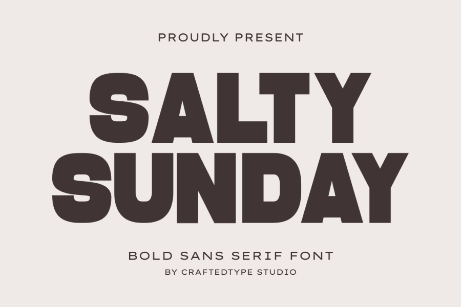 Salty Sunday Bold Sans Serif Font