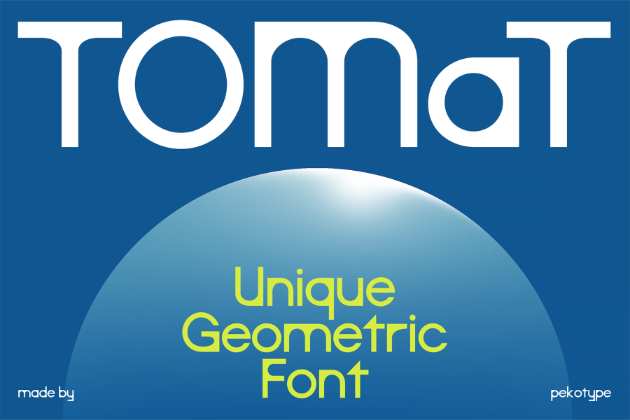 TOMAT Modern Geometric Sans Serif Font